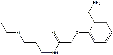 2-[2-(aminomethyl)phenoxy]-N-(3-ethoxypropyl)acetamide Structure