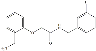 2-[2-(aminomethyl)phenoxy]-N-[(3-fluorophenyl)methyl]acetamide Structure