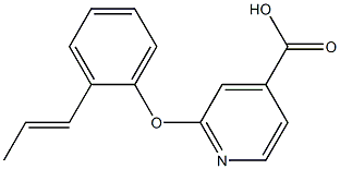 2-[2-(prop-1-en-1-yl)phenoxy]pyridine-4-carboxylic acid 化学構造式