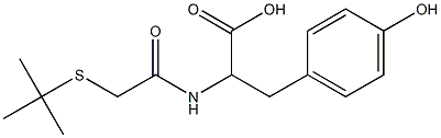 2-[2-(tert-butylsulfanyl)acetamido]-3-(4-hydroxyphenyl)propanoic acid Structure