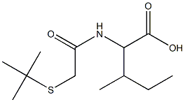 2-[2-(tert-butylsulfanyl)acetamido]-3-methylpentanoic acid 化学構造式