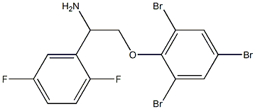 2-[2-amino-2-(2,5-difluorophenyl)ethoxy]-1,3,5-tribromobenzene 化学構造式