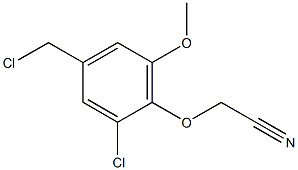 2-[2-chloro-4-(chloromethyl)-6-methoxyphenoxy]acetonitrile,,结构式