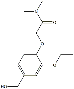 2-[2-ethoxy-4-(hydroxymethyl)phenoxy]-N,N-dimethylacetamide 化学構造式