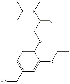 2-[2-ethoxy-4-(hydroxymethyl)phenoxy]-N-methyl-N-(propan-2-yl)acetamide Struktur