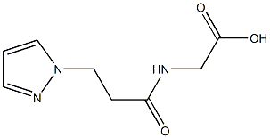 2-[3-(1H-pyrazol-1-yl)propanamido]acetic acid Structure