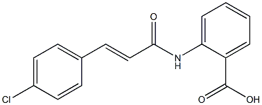 2-[3-(4-chlorophenyl)prop-2-enamido]benzoic acid 化学構造式