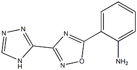 2-[3-(4H-1,2,4-triazol-3-yl)-1,2,4-oxadiazol-5-yl]aniline,,结构式