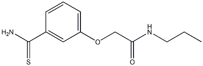 2-[3-(aminocarbonothioyl)phenoxy]-N-propylacetamide Structure