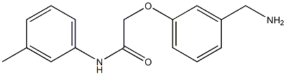 2-[3-(aminomethyl)phenoxy]-N-(3-methylphenyl)acetamide,,结构式