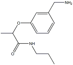 2-[3-(aminomethyl)phenoxy]-N-propylpropanamide,,结构式