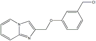 2-[3-(chloromethyl)phenoxymethyl]imidazo[1,2-a]pyridine,,结构式