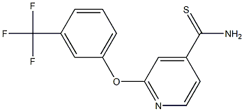 2-[3-(trifluoromethyl)phenoxy]pyridine-4-carbothioamide 化学構造式
