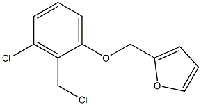 2-[3-chloro-2-(chloromethyl)phenoxymethyl]furan,,结构式