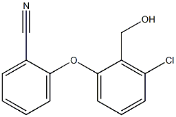 2-[3-chloro-2-(hydroxymethyl)phenoxy]benzonitrile,,结构式