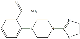 2-[4-(1,3-thiazol-2-yl)piperazin-1-yl]benzene-1-carbothioamide Struktur