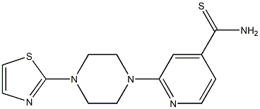 2-[4-(1,3-thiazol-2-yl)piperazin-1-yl]pyridine-4-carbothioamide Struktur