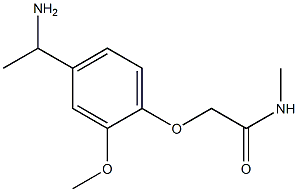 2-[4-(1-aminoethyl)-2-methoxyphenoxy]-N-methylacetamide 化学構造式