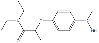 2-[4-(1-aminoethyl)phenoxy]-N,N-diethylpropanamide Structure