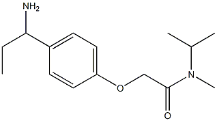 2-[4-(1-aminopropyl)phenoxy]-N-methyl-N-(propan-2-yl)acetamide,,结构式