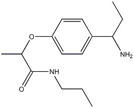 2-[4-(1-aminopropyl)phenoxy]-N-propylpropanamide 化学構造式