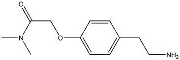 2-[4-(2-aminoethyl)phenoxy]-N,N-dimethylacetamide Struktur