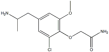 2-[4-(2-aminopropyl)-2-chloro-6-methoxyphenoxy]acetamide Structure