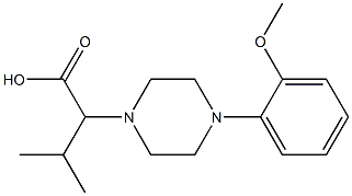 2-[4-(2-methoxyphenyl)piperazin-1-yl]-3-methylbutanoic acid Struktur