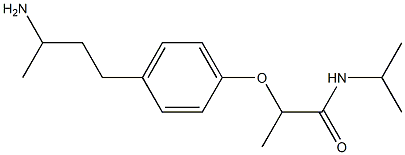 2-[4-(3-aminobutyl)phenoxy]-N-(propan-2-yl)propanamide 化学構造式