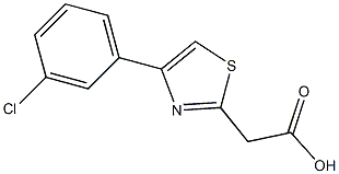 2-[4-(3-chlorophenyl)-1,3-thiazol-2-yl]acetic acid,,结构式