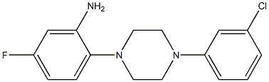 2-[4-(3-chlorophenyl)piperazin-1-yl]-5-fluoroaniline,,结构式