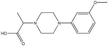 2-[4-(3-methoxyphenyl)piperazin-1-yl]propanoic acid Struktur