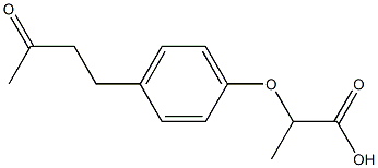 2-[4-(3-oxobutyl)phenoxy]propanoic acid Struktur