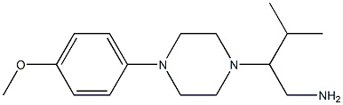 2-[4-(4-methoxyphenyl)piperazin-1-yl]-3-methylbutan-1-amine,,结构式