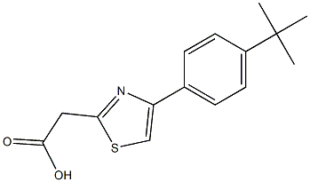 2-[4-(4-tert-butylphenyl)-1,3-thiazol-2-yl]acetic acid,,结构式