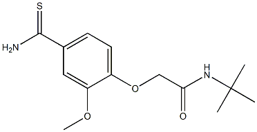 2-[4-(aminocarbonothioyl)-2-methoxyphenoxy]-N-(tert-butyl)acetamide Structure