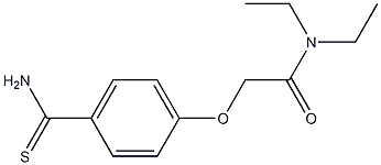 2-[4-(aminocarbonothioyl)phenoxy]-N,N-diethylacetamide,,结构式