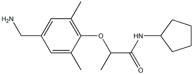 2-[4-(aminomethyl)-2,6-dimethylphenoxy]-N-cyclopentylpropanamide Structure