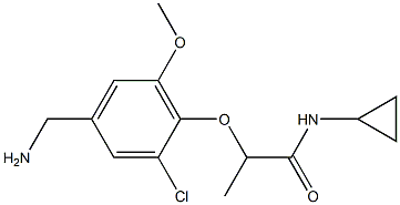 2-[4-(aminomethyl)-2-chloro-6-methoxyphenoxy]-N-cyclopropylpropanamide