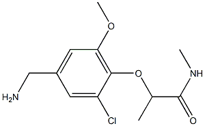 2-[4-(aminomethyl)-2-chloro-6-methoxyphenoxy]-N-methylpropanamide Structure