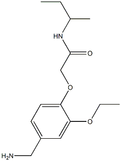 2-[4-(aminomethyl)-2-ethoxyphenoxy]-N-(butan-2-yl)acetamide,,结构式