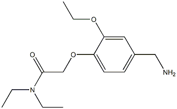 2-[4-(aminomethyl)-2-ethoxyphenoxy]-N,N-diethylacetamide Struktur