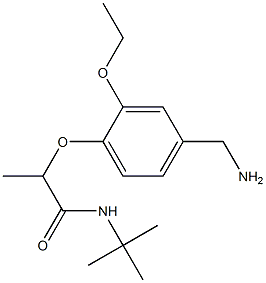 2-[4-(aminomethyl)-2-ethoxyphenoxy]-N-tert-butylpropanamide,,结构式