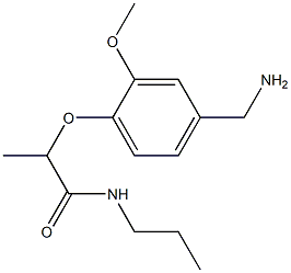 2-[4-(aminomethyl)-2-methoxyphenoxy]-N-propylpropanamide 结构式