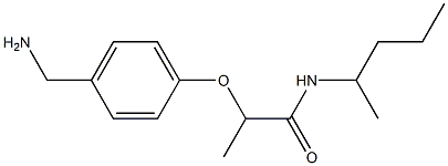 2-[4-(aminomethyl)phenoxy]-N-(pentan-2-yl)propanamide 结构式