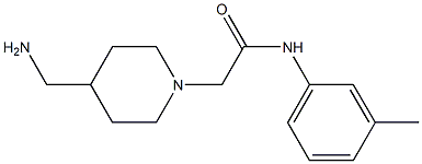 2-[4-(aminomethyl)piperidin-1-yl]-N-(3-methylphenyl)acetamide 化学構造式