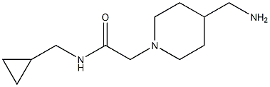 2-[4-(aminomethyl)piperidin-1-yl]-N-(cyclopropylmethyl)acetamide,,结构式