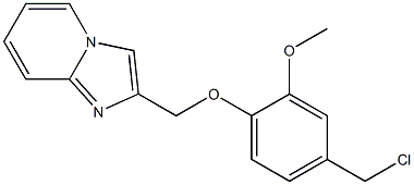 2-[4-(chloromethyl)-2-methoxyphenoxymethyl]imidazo[1,2-a]pyridine 结构式