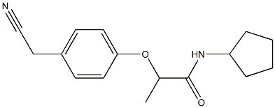 2-[4-(cyanomethyl)phenoxy]-N-cyclopentylpropanamide Struktur