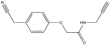 2-[4-(cyanomethyl)phenoxy]-N-prop-2-ynylacetamide,,结构式